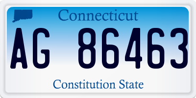 CT license plate AG86463