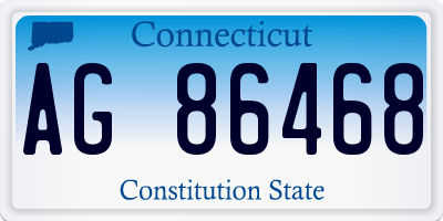 CT license plate AG86468