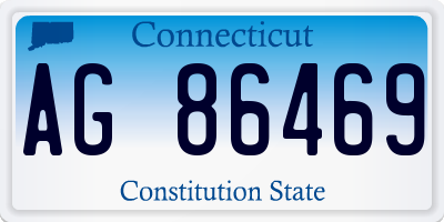 CT license plate AG86469