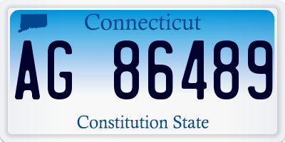 CT license plate AG86489
