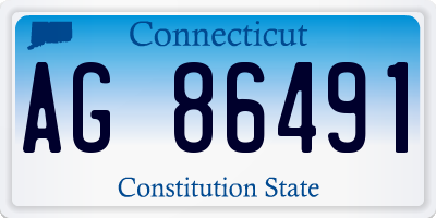 CT license plate AG86491