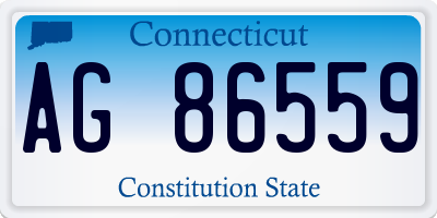 CT license plate AG86559