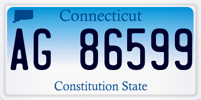 CT license plate AG86599