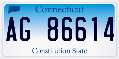 CT license plate AG86614