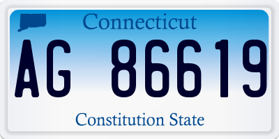 CT license plate AG86619