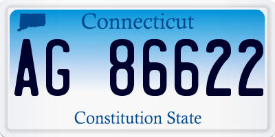 CT license plate AG86622