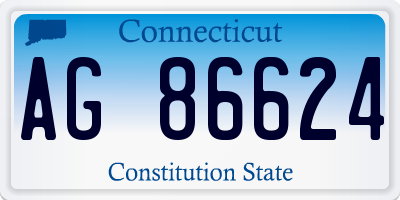 CT license plate AG86624