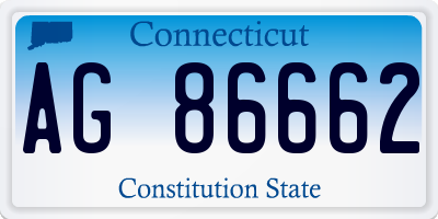 CT license plate AG86662