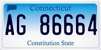 CT license plate AG86664