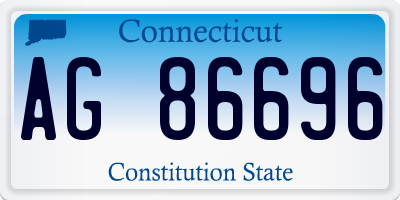 CT license plate AG86696