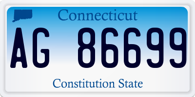 CT license plate AG86699