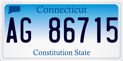 CT license plate AG86715