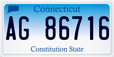 CT license plate AG86716