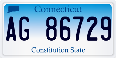 CT license plate AG86729