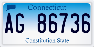 CT license plate AG86736