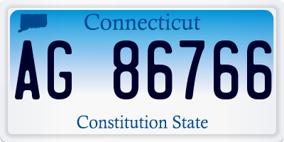 CT license plate AG86766