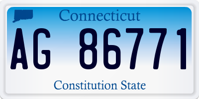 CT license plate AG86771