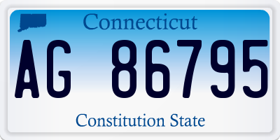 CT license plate AG86795