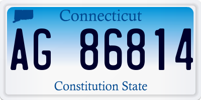 CT license plate AG86814