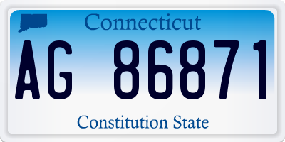 CT license plate AG86871