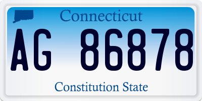 CT license plate AG86878