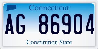 CT license plate AG86904
