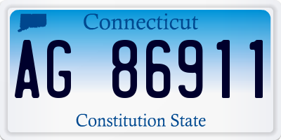 CT license plate AG86911