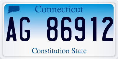 CT license plate AG86912
