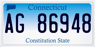 CT license plate AG86948