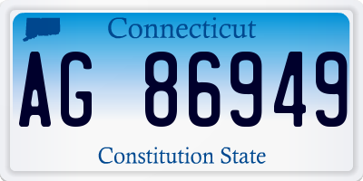 CT license plate AG86949