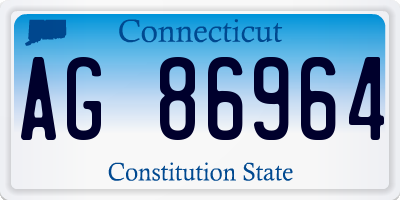 CT license plate AG86964