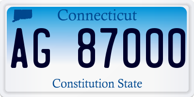 CT license plate AG87000