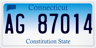 CT license plate AG87014