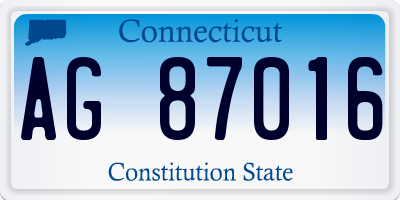 CT license plate AG87016