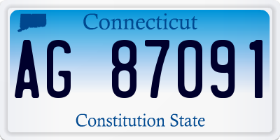 CT license plate AG87091