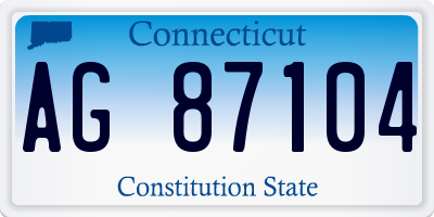 CT license plate AG87104