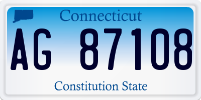CT license plate AG87108