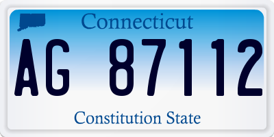 CT license plate AG87112