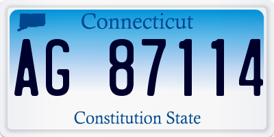 CT license plate AG87114