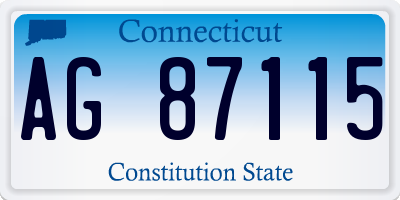 CT license plate AG87115