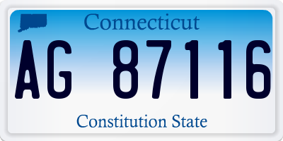 CT license plate AG87116