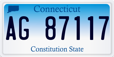 CT license plate AG87117