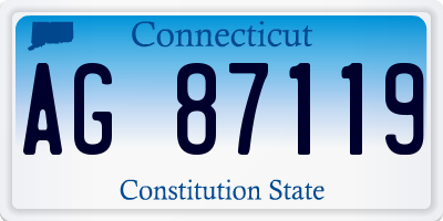 CT license plate AG87119