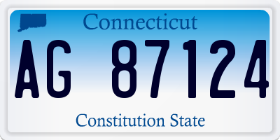 CT license plate AG87124