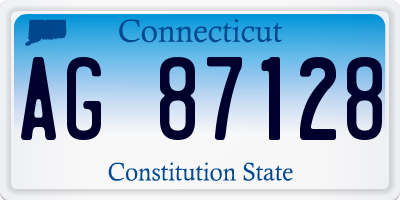CT license plate AG87128