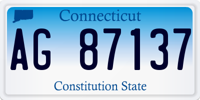 CT license plate AG87137