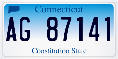 CT license plate AG87141