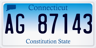 CT license plate AG87143