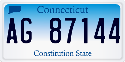 CT license plate AG87144