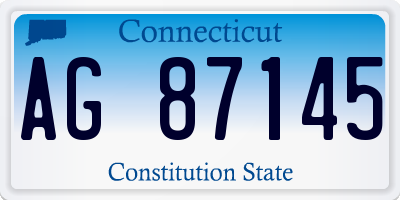 CT license plate AG87145